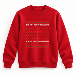 Presence Christmas Sweatshirt Rot