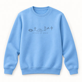 Prince of Peace Christmas Sweatshirt Babyblau