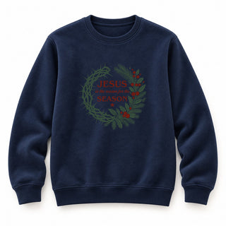 Reason for the Season Little Christmas Sweatshirt Navy