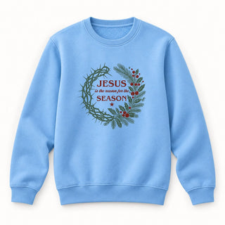 Reason for the Season Little Christmas Sweatshirt Babyblau