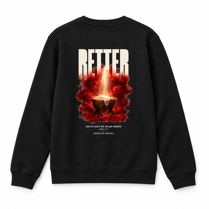 Retter Euch ist heute der Heiland geboren Christmas Sweatshirt Backprint