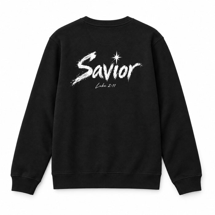 Savior Luke 2:11 Christmas Sweatshirt Backprint