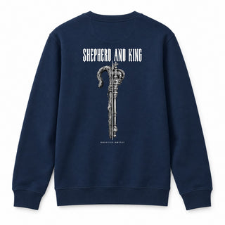 Shepherd and King Christmas Sweatshirt Backprint Navy