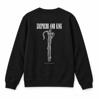 Shepherd and King Christmas Sweatshirt Backprint Schwarz