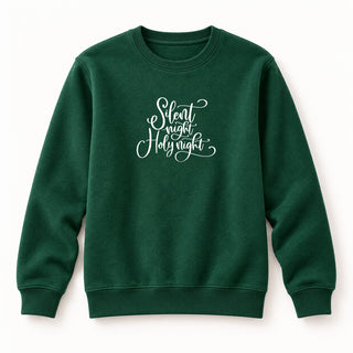 Silent Night Christmas Sweatshirt Grün