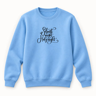 Silent Night Christmas Sweatshirt Babyblau