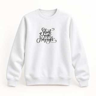 Silent Night Christmas Sweatshirt Weiß