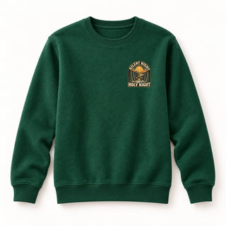 Silent Night Holy Night Christmas Sweatshirt Grün