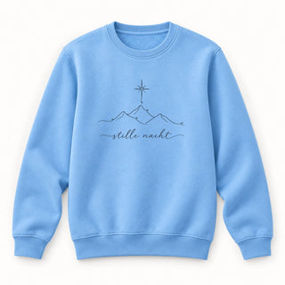 Stille Nacht Christmas Sweatshirt Babyblau