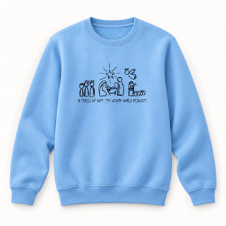 Thrill of Hope Christmas Sweatshirt Babyblau