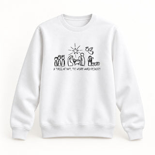 Thrill of Hope Christmas Sweatshirt Weiß