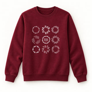 Wrath Crown Christmas Sweatshirt Burgunder