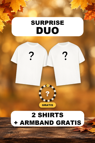 Surprise Duo: 2 Oversize-Shirts mit Überraschungsmotiv und Armband gratis