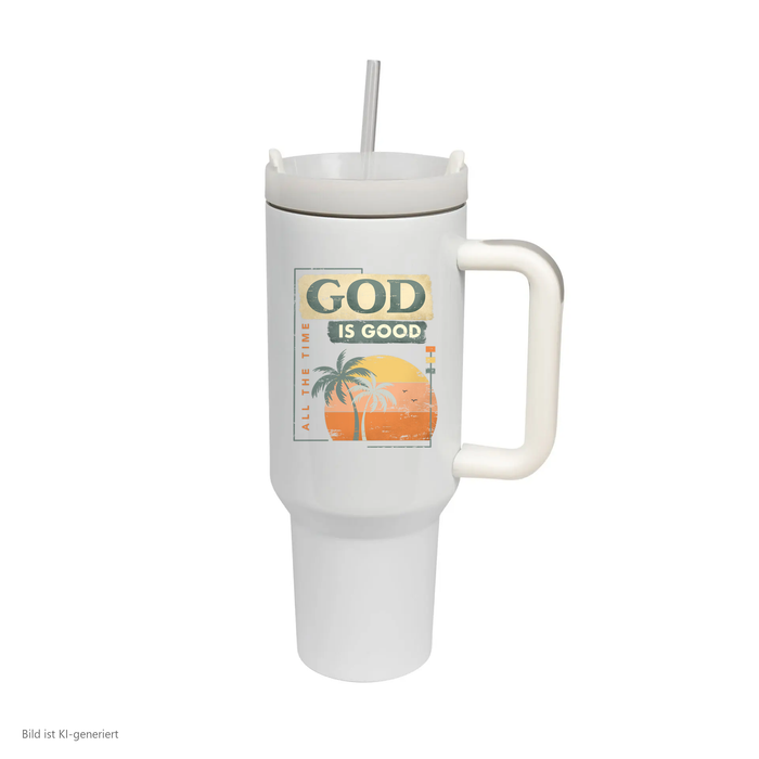 God is Good Retro Thermobecher