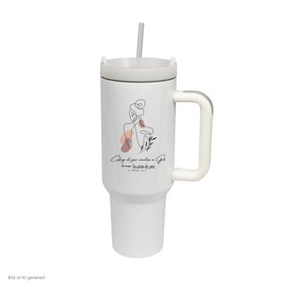 He cares for you Thermobecher von Mountain Movers, 1,2 Liter