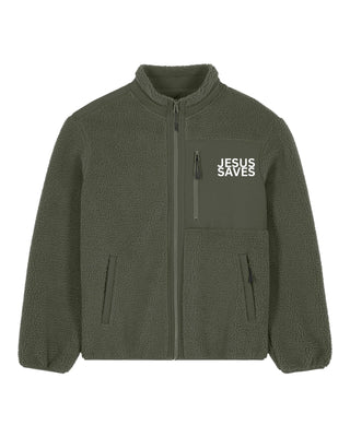 Jesus Saves Teddy Jacke Khaki