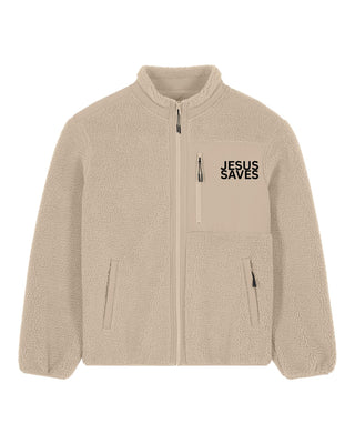 Jesus Saves Teddy Jacke Sand