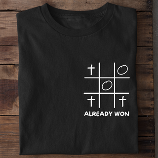 Already Won Shirt Detailansicht, Mountain Movers christliche Streetwear