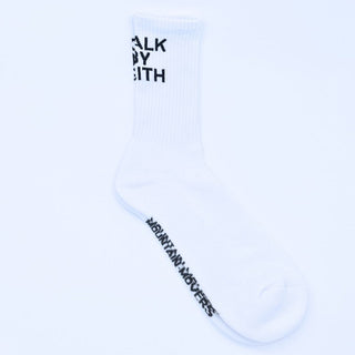 Walk by Faith Socken Detailansicht, Mountain Movers christliche Streetwear