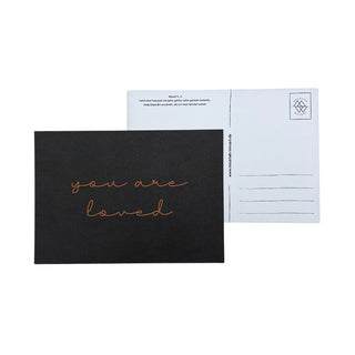 You are Loved Dark Postkarte Variante, Mountain Movers christliches Design