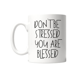 Don't be stressed Tasse Detail, Mountain Movers christliches Design