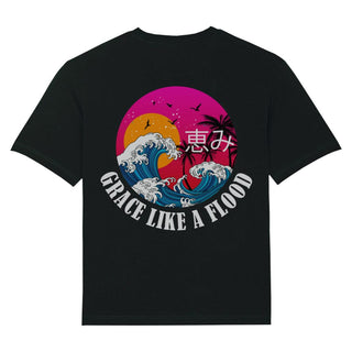 Grace like a Flood Oversized Shirt BackPrint Variante, Mountain Movers christliches Design