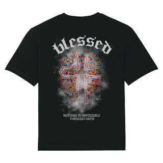 Blessed Oversized T-Shirt BackPrint Variante, Mountain Movers christliches Design