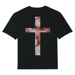 Rose Cross Oversized Shirt BackPrint Variante, Mountain Movers christliches Design