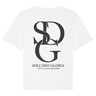 Soli Deo Gloria Oversized Shirt BackPrint Detailansicht, Mountain Movers christliche Streetwear