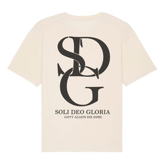 Soli Deo Gloria Oversized Shirt BackPrint Detailansicht, Mountain Movers christliche Streetwear