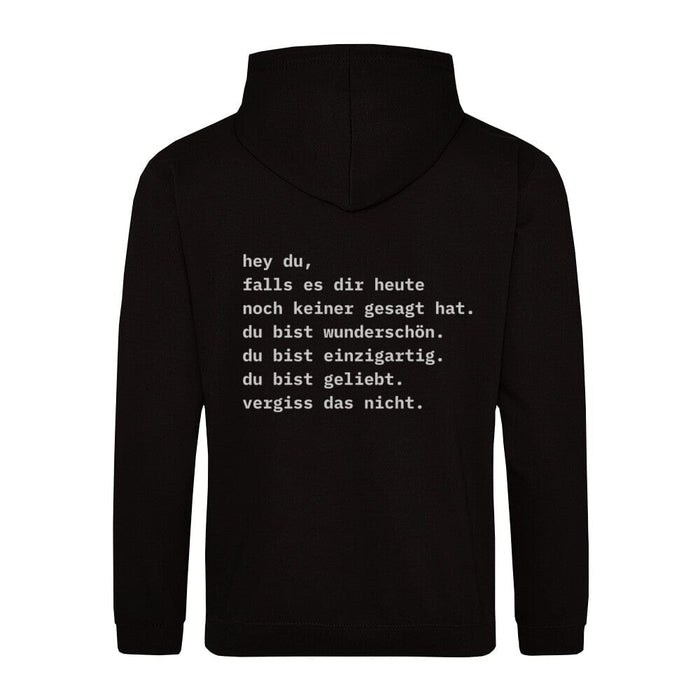 Niemand zei Hoodie Rugprint