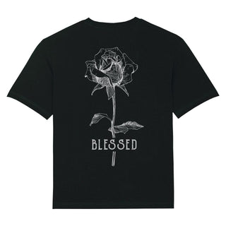 Blessed Rose Oversized Shirt BackPrint Variante, Mountain Movers christliches Design