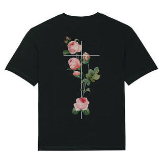 Rosenkreuz Oversized Shirt BackPrint Variante, Mountain Movers christliches Design