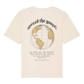 Gospel Oversized Shirt BackPrint Detailansicht, Mountain Movers christliche Streetwear