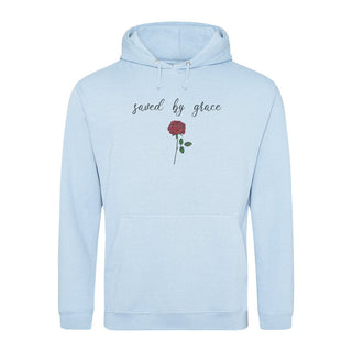 Saved by Grace Rose Hoodie Variante, Mountain Movers christliches Design