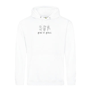 Grow in Grace Hoodie Variante, Mountain Movers christliches Design