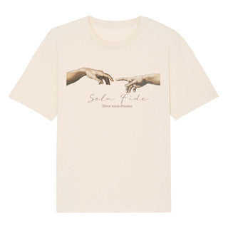 Sola Fide Oversized Shirt Detailansicht, Mountain Movers christliche Streetwear