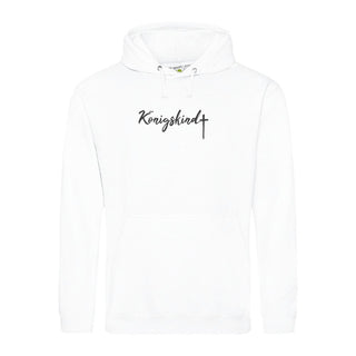 Königskind Hoodie Detailansicht, Mountain Movers christliche Streetwear