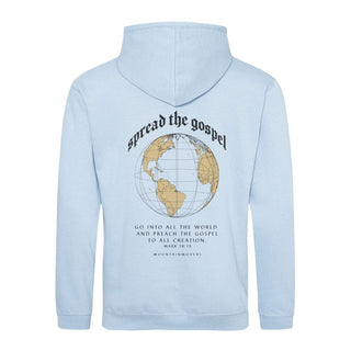 Gospel Hoodie BackPrint Detailansicht, Mountain Movers christliche Streetwear