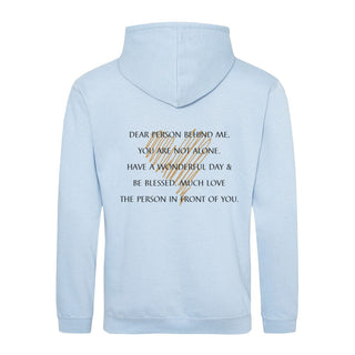 Dear Person Herz Hoodie BackPrint Detailansicht, Mountain Movers christliche Streetwear