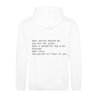Dear Person Hoodie BackPrint Detailansicht, Mountain Movers christliche Streetwear