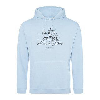 Move Mountains Hoodie Detailansicht, Mountain Movers christliche Streetwear