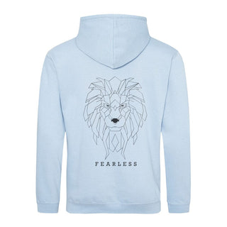 Fearless Hoodie BackPrint Detailansicht, Mountain Movers christliche Streetwear
