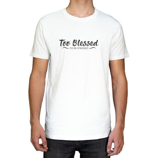 Too Blessed T-Shirt Detailansicht, Mountain Movers christliche Streetwear