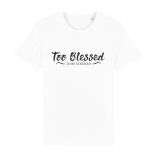 Too Blessed T-Shirt Detailansicht, Mountain Movers christliche Streetwear