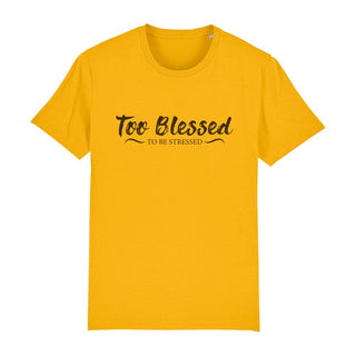 Too Blessed T-Shirt Detailansicht, Mountain Movers christliche Streetwear