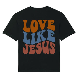 Love Like Jesus Oversized Shirt BackPrint Detailansicht, Mountain Movers christliche Streetwear