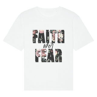 Faith over Fear Vintage Oversized Shirt Variante, Mountain Movers christliches Design