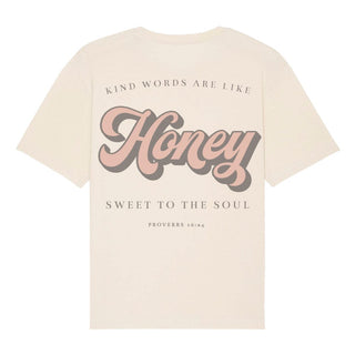 Honey Oversized Shirt BackPrint Detailansicht, Mountain Movers christliche Streetwear
