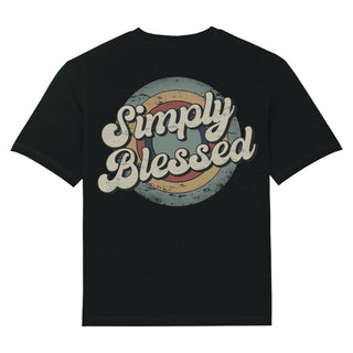 Simply Blessed Oversized Shirt BackPrint Variante, Mountain Movers christliches Design
